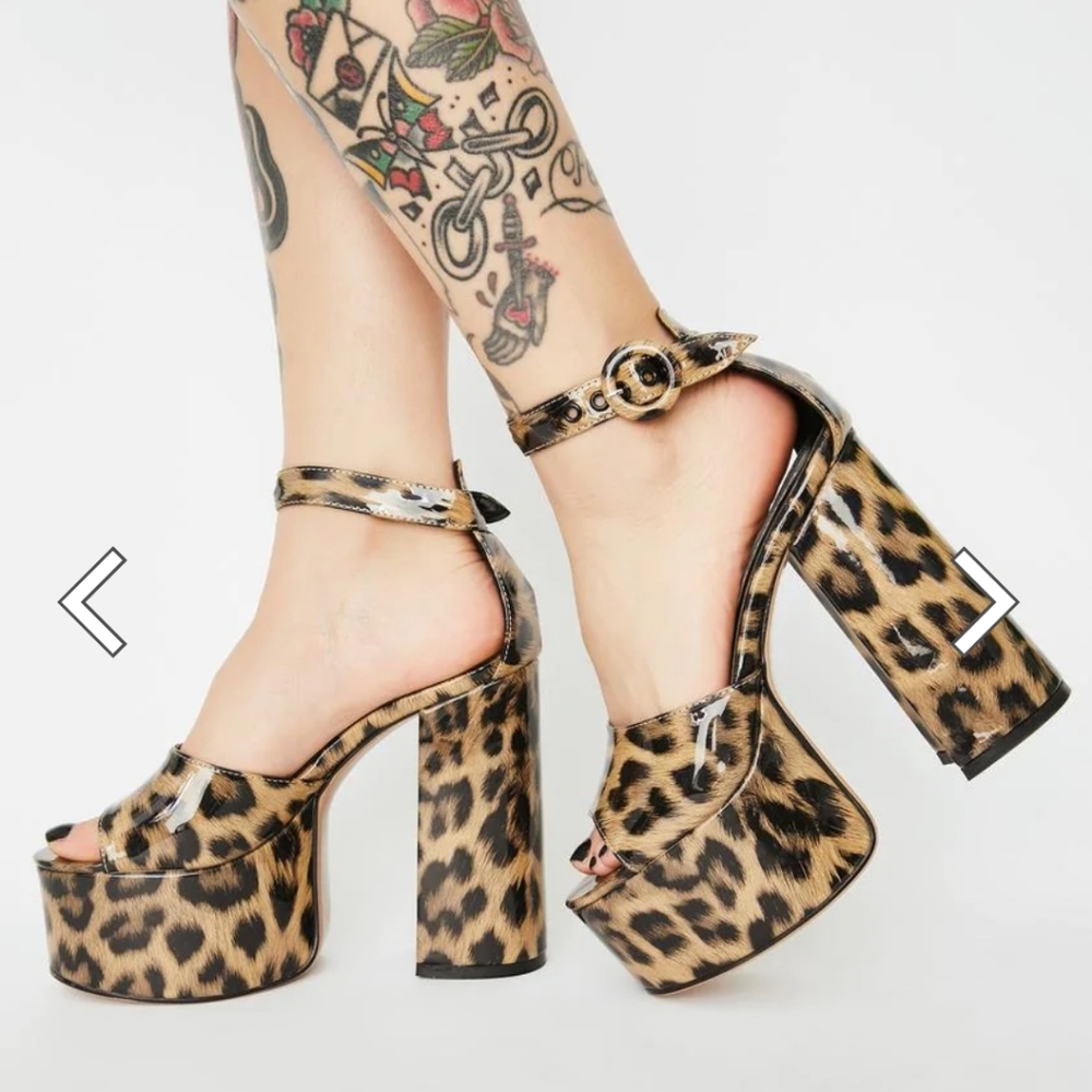 Dolls kill Lamoda leopard platform heels